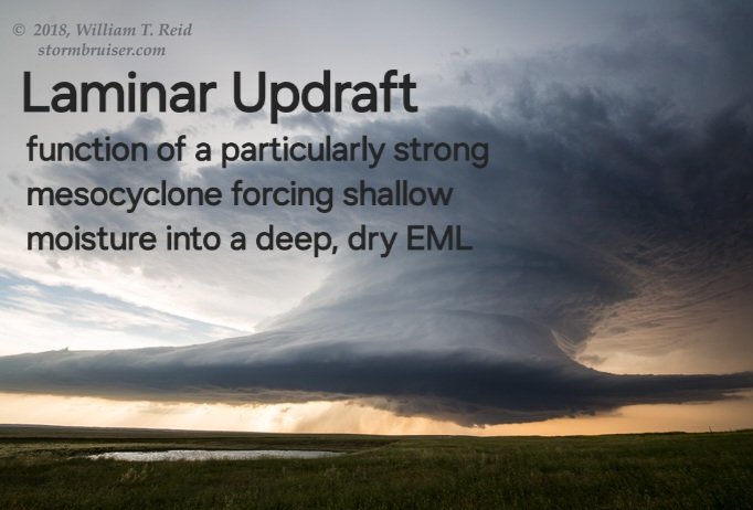 🧵 Testing out some new concepts for  interpreting and documenting storm structure. I've learned that supercells tend to feature one of the following.

The classic Plains EML+LLJ: