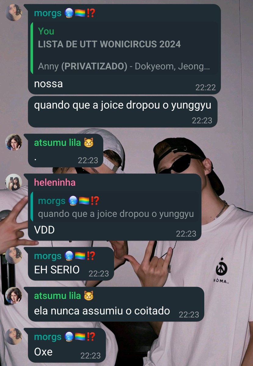 joshushus's tweet photo. acabou de acontecer uma coisa mt curiosa no wonicircus e eu to rindo https://t.co/b0lQroviFa