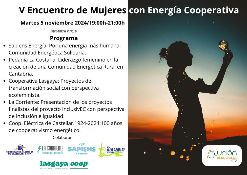Reas_Red's tweet photo. V Encuentro de Mujeres con Energía Cooperativa organizado por @UnionRenovables ⚡️⚡️⚡️

https://t.co/cwa2KDrBLG https://t.co/ZVyAQgXHwN