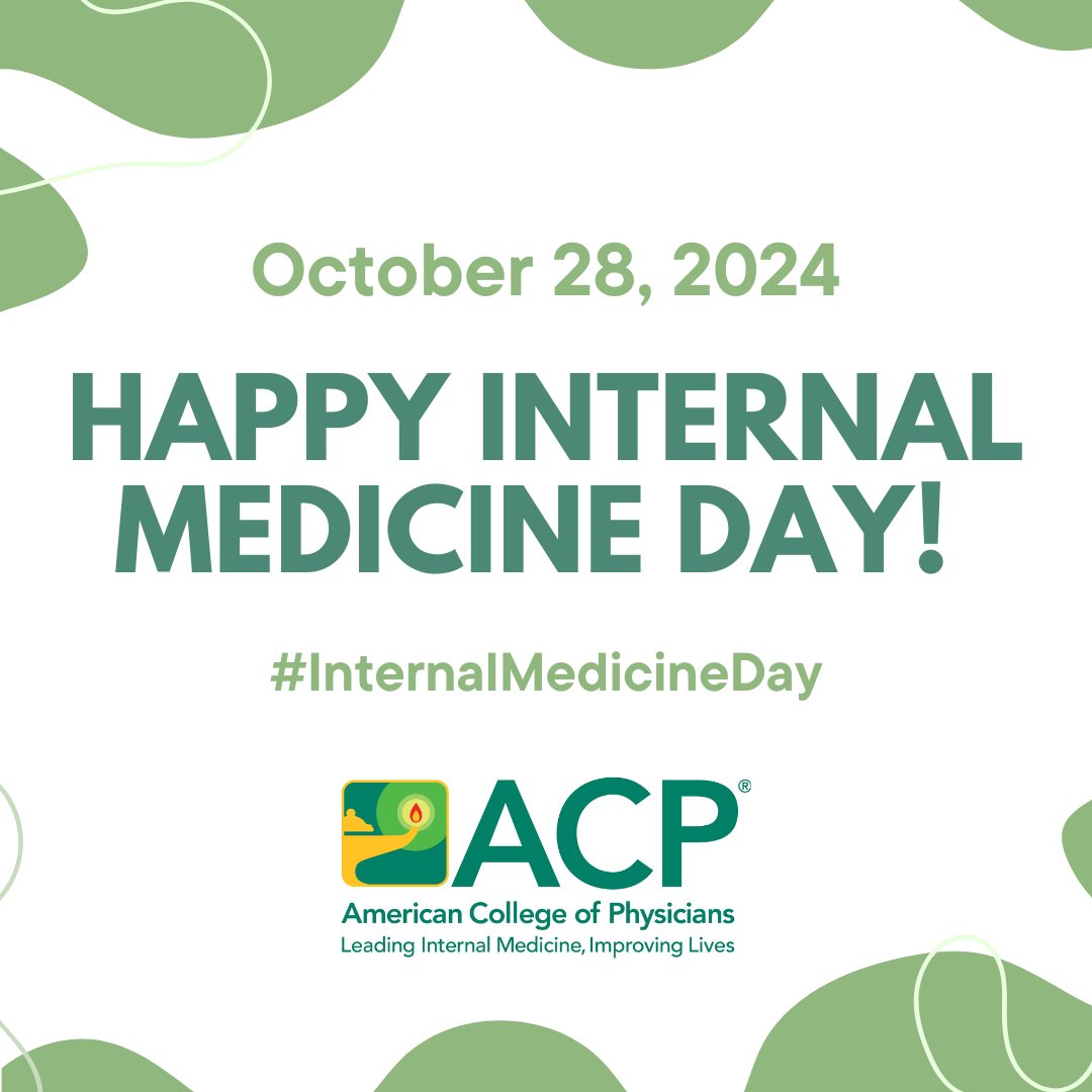 Happy Internal Medicine Day! Help spread the word and celebrate being #IMProud
and an #IMPhysician with customizable posts and graphics from <a href="/ACPIMPhysicians/">ACP</a>: bit.ly/4fcY0OR