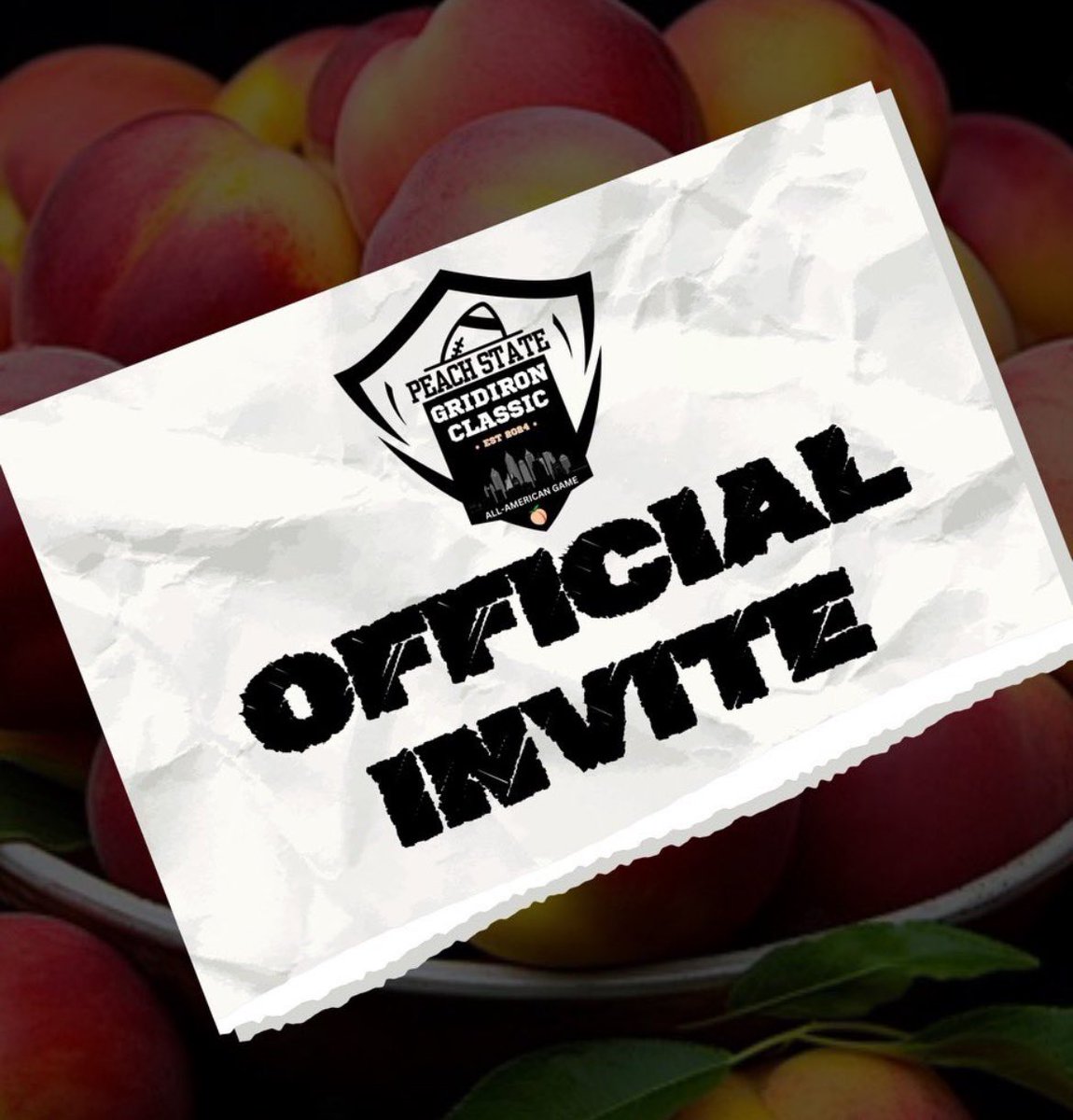 Grateful to receive an invite to the Peach State Gridiron Classic!
<a href="/CoachDaniels06/">Coach D</a> 
<a href="/RecruitNE_GA/">RecruitNE_GA</a> 
@BEAUSA_org 
<a href="/ChargerAthletes/">Northwood Athletics</a> 
<a href="/NWChargersFB/">Northwood High School Football</a>