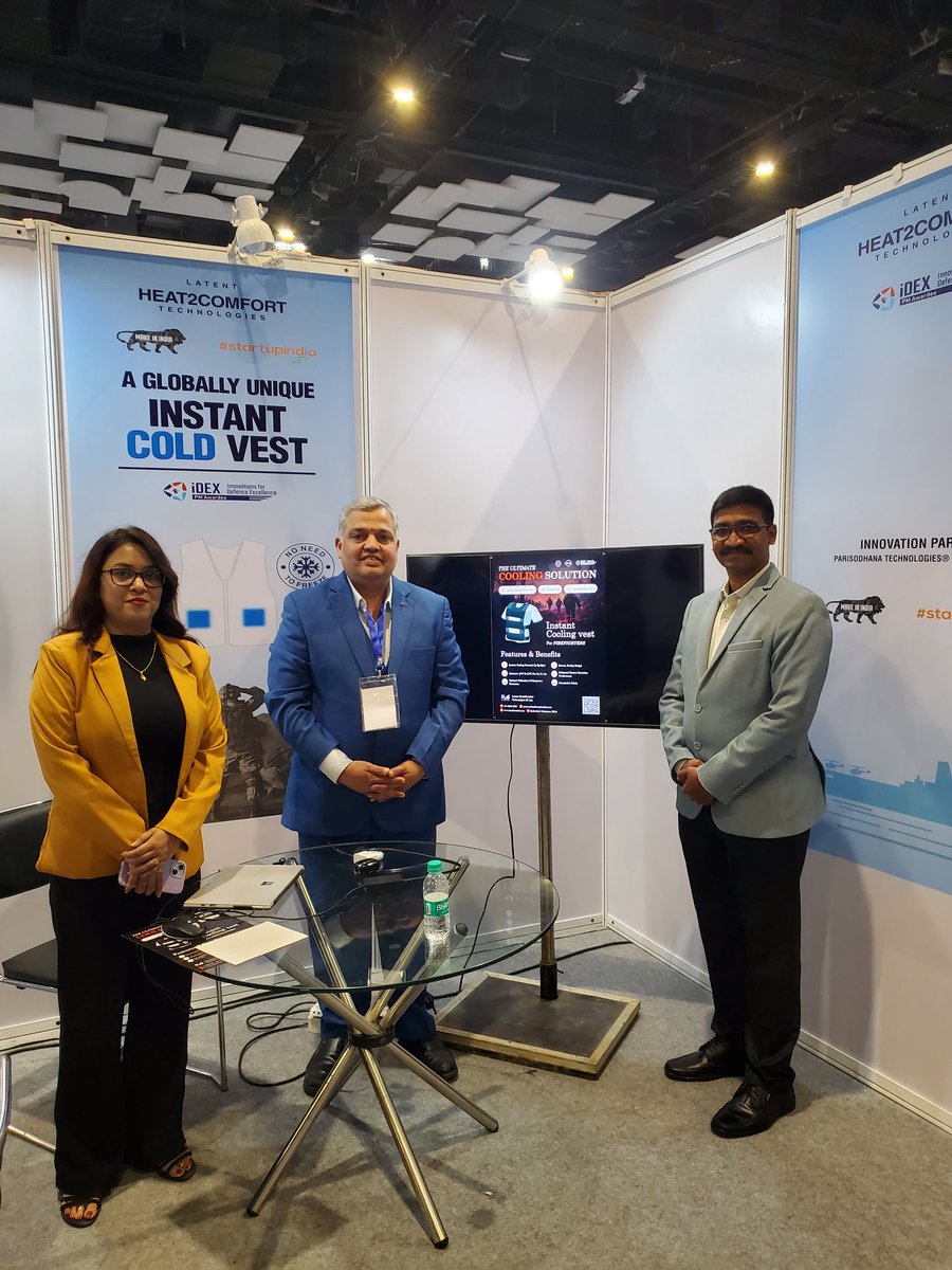 Heat2Comfort's tweet photo. It is an honour  &amp;  pleasure to attend #Swavlamban2024 to showcase 100% Made in India Instant Cold Vest. Thanks to #Sprint @India_iDEX for enabling this!! Grateful to #NIIO @Arun_Golaya @adgpi @indiannavy @SIDMIndia for the opportunity ! Supported by @IKP_SciencePark @parisodhana https://t.co/OUCuzNmhvH