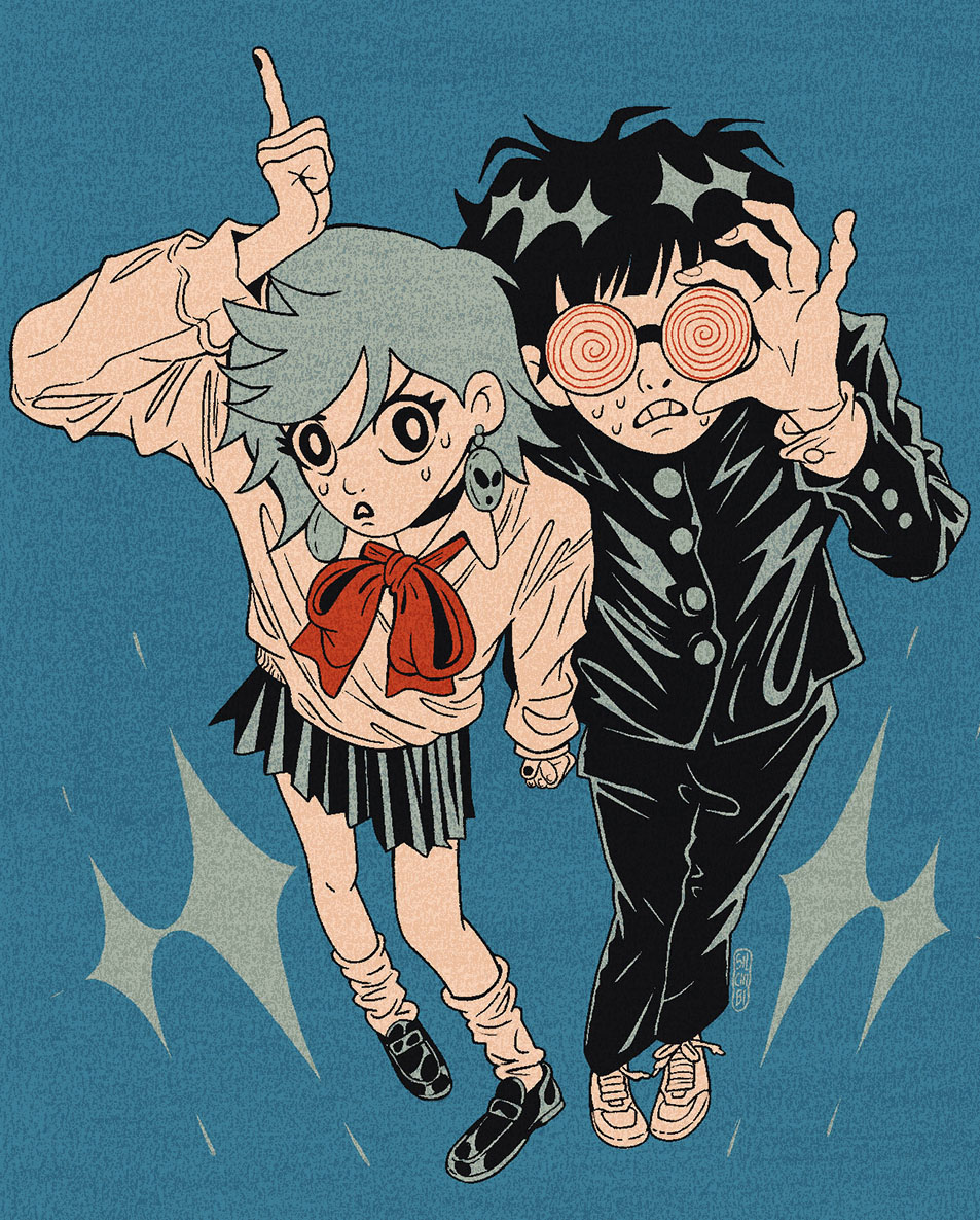 SilSpiegel's tweet photo. Momo y Okarun / Dandadan https://t.co/yJCwM3M2AM
