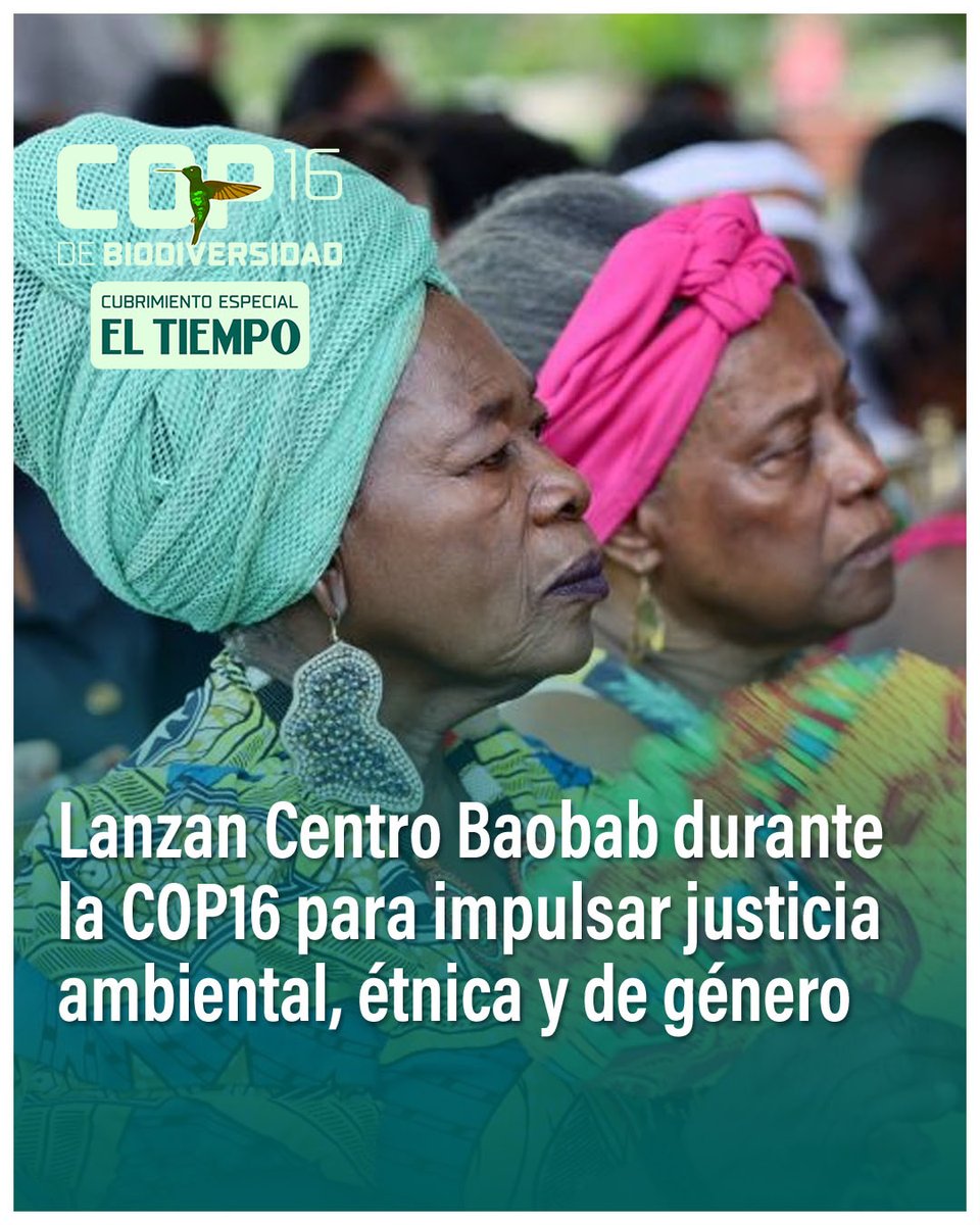 ELTIEMPO's tweet photo. #COP16ElTiempo | En la COP16, se inaugura el Centro Baobab en Cali para la innovación en justicia étnico-racial, género y ambiental. 🔽
https://t.co/bKzOd5T7mZ
El tiempo, la sucursal de la COP16 https://t.co/jtpSBlcuZa