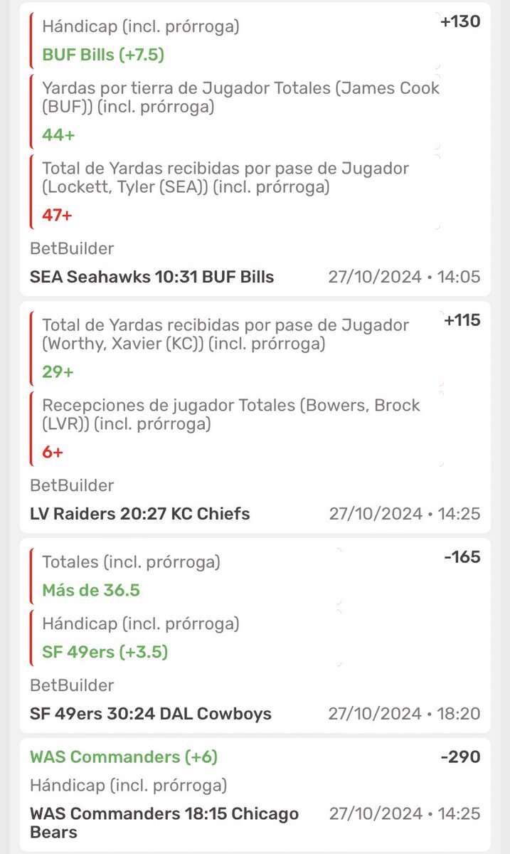 prodigiosvip's tweet photo. Nos quedamos 1/1 ✅❌ en los parleys compartidos, a darle para cerrar chingon el mes 🙌🏻…..

Estamos en racha en el premium ✌🏼

#ApuestasDeportivas #nfl #tipster #FreePicks https://t.co/j2Cj6N4RGK