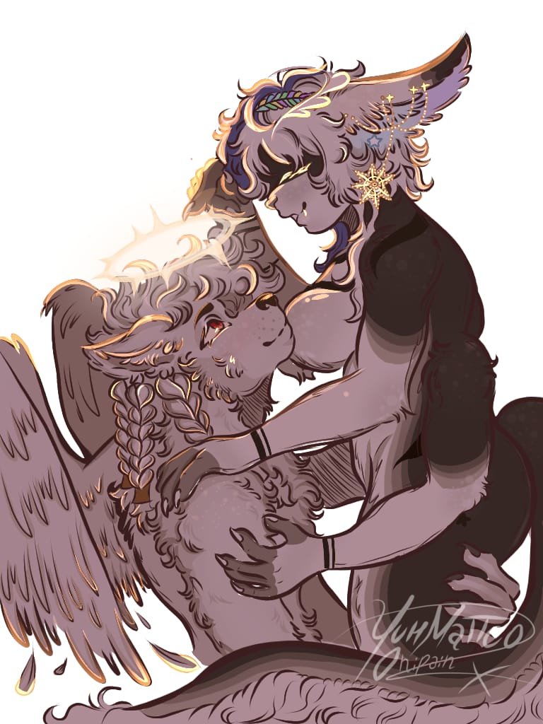 RubyWolfox's tweet image. Could someone help my friend? 
He&apos;s struggling a bit to sell art, but his art is amazing! Here a example and prices. You can contact him at Instagram yuhmatteo02