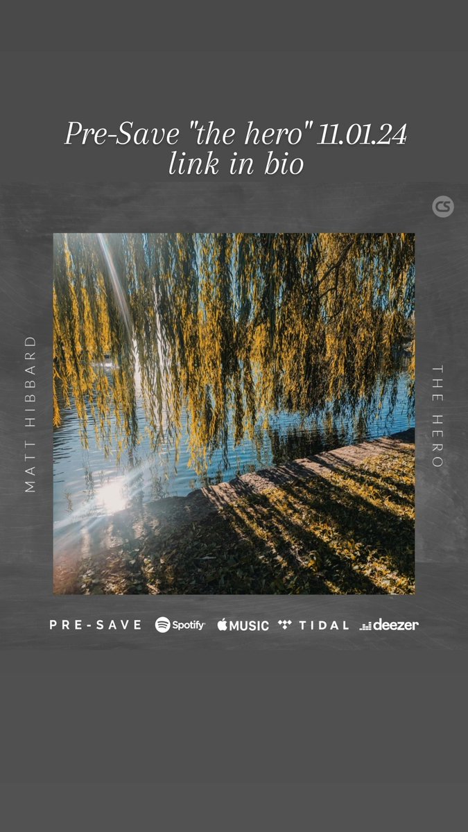 Pre-Save "the hero" today.
Officially out everywhere 11.01.24