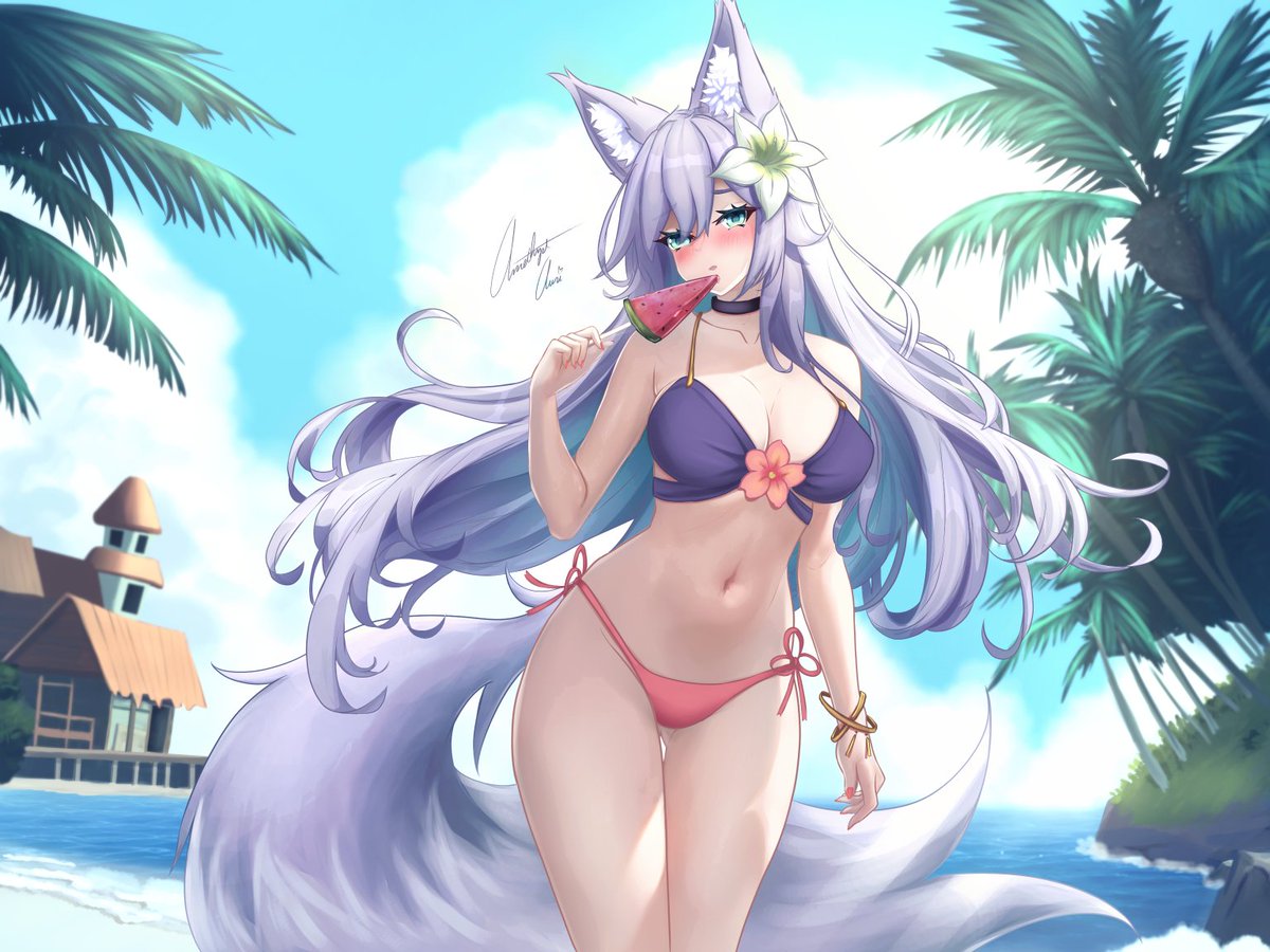 Commission I made a while ago for .<a href="/GlobeGurobuVT/">Globe ☯🦊</a> as a gift for .<a href="/kaioura/"></a> 

Variants of the art can be found below!

#kemonomimi #neko #nekogirl #digitalart #AnimeArt #drawingart #kawaii #catgirl #foxgirl #KaioArt #HenKai #commissionsopen #CommissionedArt #beachart #Vtuber