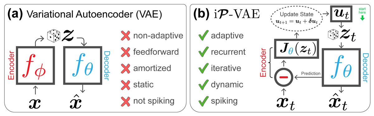 hadivafaii's tweet photo. How do brains “infer” the world’s state from noisy sensory data—and do so “dynamically?”

Our new theoretical framework bridges these two perspectives in a brain-inspired model👉🧵[1/n]

w/ amazing co-lead @dekelgalor &amp; polymath mentor @jcbyts
📜preprint: https://t.co/xmjFLintZb https://t.co/S3SkQhHNY2