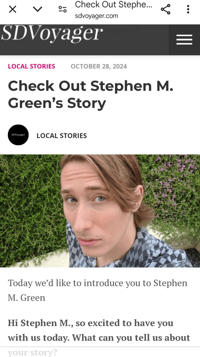 ohsomanysounds's tweet photo. Stephen M. Green was featured in #SDVoyager Magazine today.

Read:
https://t.co/d8ptRo4yw8 https://t.co/k86eA1kGmI
