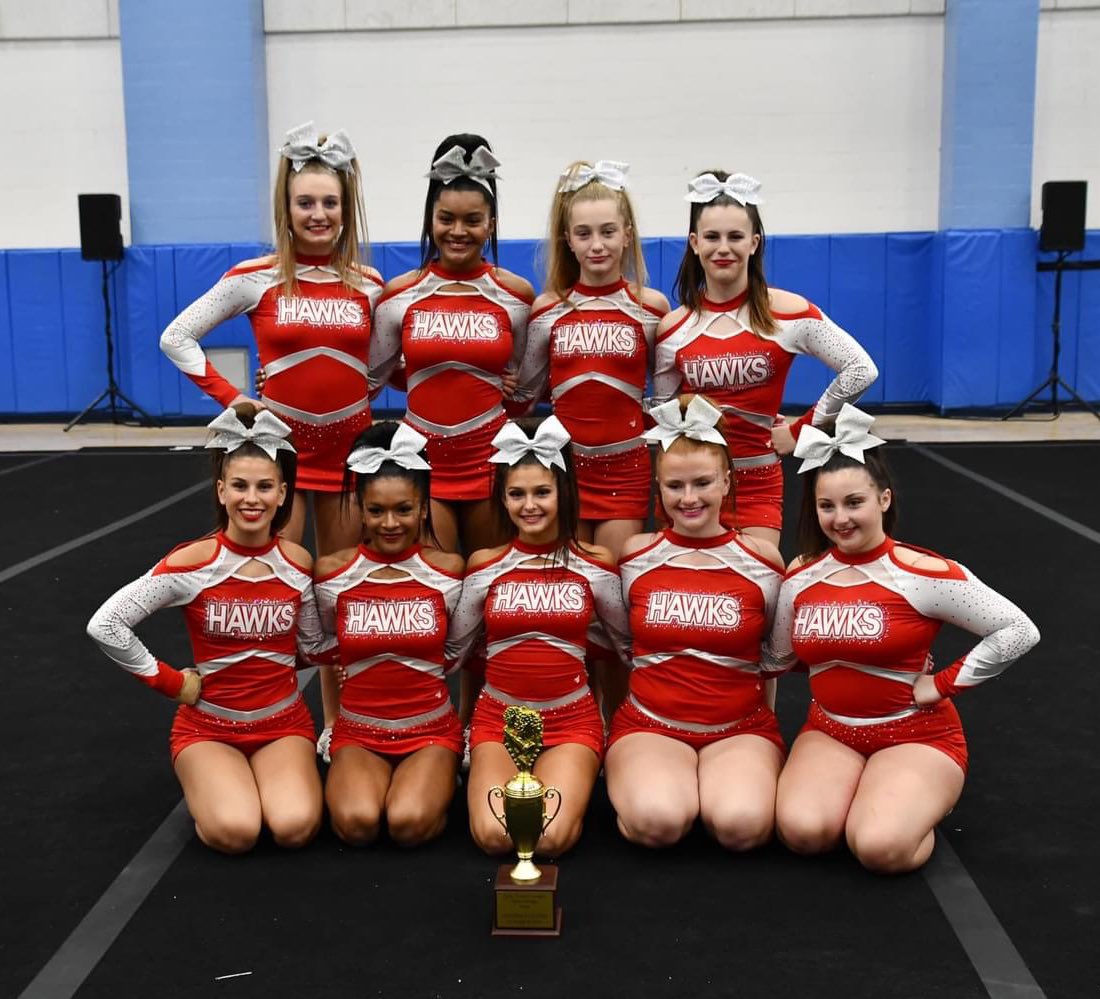whscheering's tweet image. First Place and Grand Champions in the DCL for Varsity and First Place for JV! Congratulations to DCL All-Star, Gianna Morpeau. @WHawkSAthletics