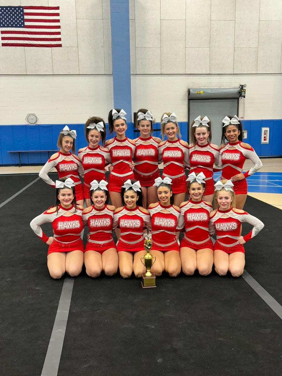 whscheering's tweet image. First Place and Grand Champions in the DCL for Varsity and First Place for JV! Congratulations to DCL All-Star, Gianna Morpeau. @WHawkSAthletics