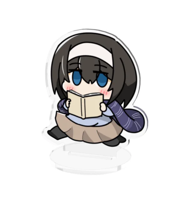 アイマスエキスポで頒布するなんかぷにっとした文香さん(ぷみかさん)アクスタ、多分こんな感じになりまゆ出店費用としてシールを購入してシノギの一部を払うシステムなので金額はそこそこ行くと思うけど大丈夫かな……… 