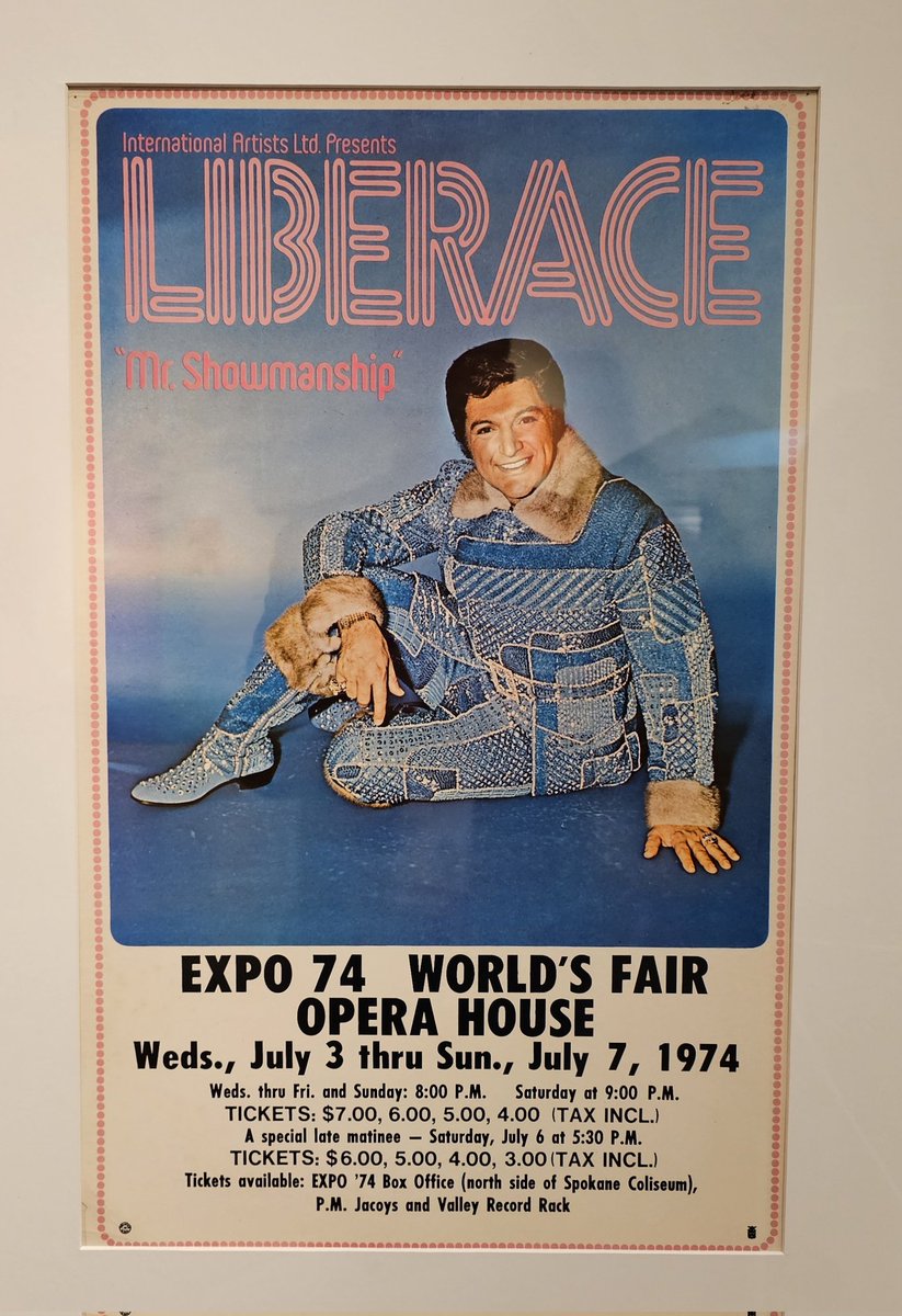 TonyEquality's tweet photo. Meisha and I found a slice of Milwaukee fabulousness all the way out in Spokane! Who would’ve thought we’d be dazzled by a tribute to MKE’s own Liberace? Flashback to his iconic, over-the-top 1974 World Expo performance - sequins, sparkle, and all. #MilwaukeeMagic @visitmilwaukee https://t.co/XxnqHxHhIz