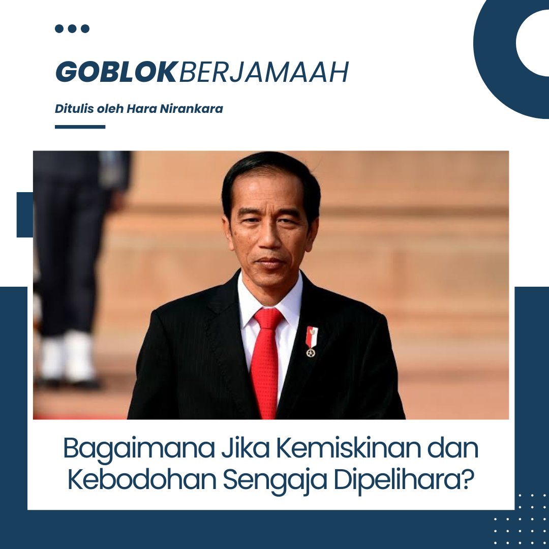Bagaimana Jika Kemiskinan dan Kebodohan Sengaja Dipelihara?

Kita sering menyaksikan,  banyak politikus memberikan suap ketika masa kampanye, memberikan janji ina ini itu kepada setiap orang yang dijumpainya. Bahkan sering sekali, orang miskin dijadikan objek pencitraan.