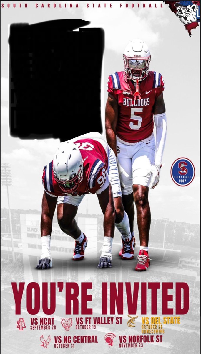 Thanks <a href="/CoachCParrott/">Coach Chris Parrott</a> for the invite!!! 🐶🐶🐶🐶 <a href="/SCState_Fb/">South Carolina State Football</a> <a href="/LionsLewisvill1/">Lewisville Lions Football</a> <a href="/trent_usher/">Trent Usher</a> <a href="/HighSchoolBlitz/">High School Blitz</a>
