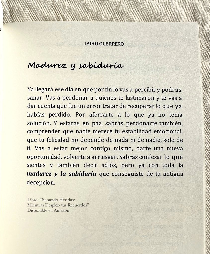JaiiWriter's tweet photo. Libro: “Sanando Heridas: Mientras Despido tus Recuerdos” 📕 https://t.co/pa75klA5Lg