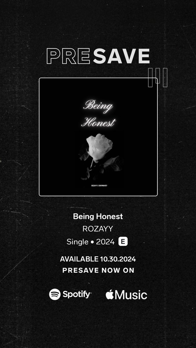 OfficialROZAYYY's tweet photo. PRE-SAVE for Apple Music & Spotify is NOW AVAILABLE ‼️‼️ Dropping Wednesday 10/30 🗣️ LINK IN BIO #ROZAYY #BeingHonest #AppleMusic #Spotify #PreSave #DripWavey https://t.co/FgM7oXCfiQ https://t.co/M7NBpZItGu