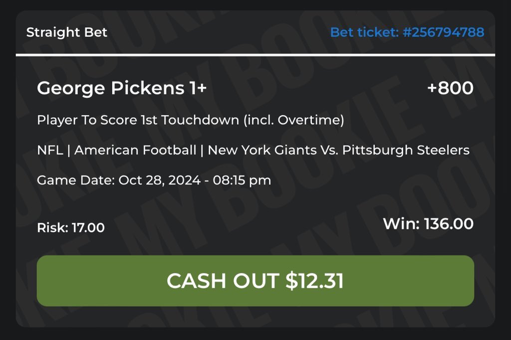 gregbetsinc's tweet photo. i don’t think i’ll ever get over how bad of a beat this was TWICE the books got to George Pickens #gamblingtwitter https://t.co/pY9bmbJucM