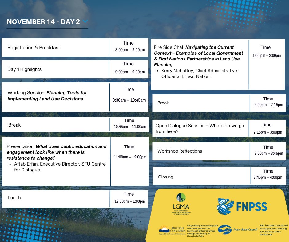 Strengthen relationships between local governments and First Nations in land use planning! Join us for regionally curated content on Vancouver Island. Bursaries available for First Nation staff. Register now! 

ow.ly/HhjS50TUYS1

#LandUsePlanning #IndigenousLeadership