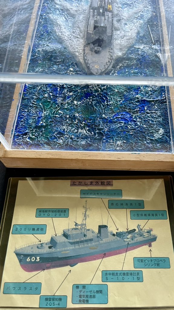 GakuHayato's tweet photo. 掃海艇たかしま
MSC-603
薩摩川内市里町里公民館(上甑島)で見かけた手作り模型
2024.10.28
#掃海艇
#掃海艇たかしま
#MSC603 https://t.co/Ol7eQV6kkS