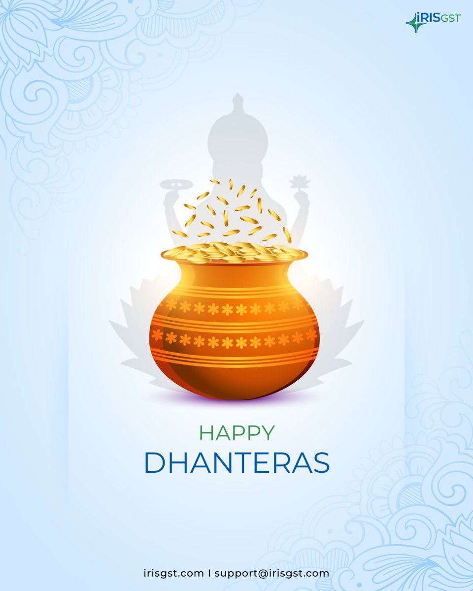 May this Dhanteras bring you wealth, wellness, and endless joy. Wishing you a season of prosperity and blessings!

#GST #Diwali #Diwali2024 #GSTIndia #FestivalOfLights #DiwaliIndia #Dhanteras #DiwaliSpecial #DiwaliFestival #Celebrations #GSTSoftware
