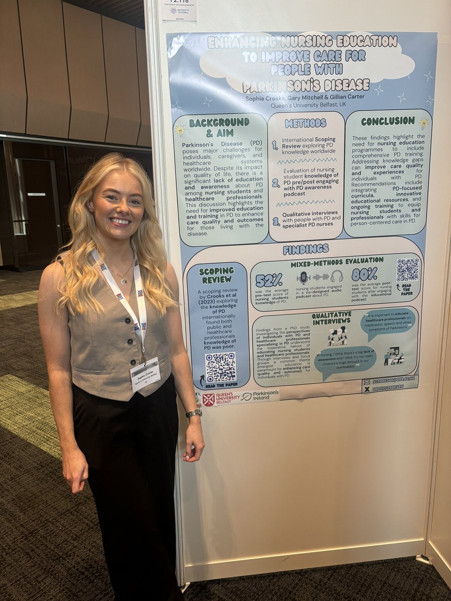 Delighted to see <a href="/SophieCrooksRN/">Sophie Crooks</a> present her poster on Enhancing nursing education to improve care for people with #parkinsonsdisease <a href="/NETNEPCONF/">NETNEPCONF</a> 🇸🇬 Singapore #education #nursing #international