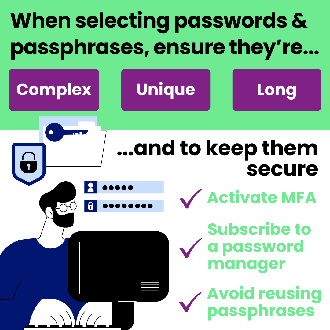 efex_IT's tweet photo. Check out our tips for generating &amp; securing your passwords &amp; passphrases: https://t.co/ym4jp9AWGz #CyberSecurityAwarenessMonth #Passwords   #Passphrases #smartertechforambitiousbusiness #SMBIT #B2BIT https://t.co/sUhgF667PU