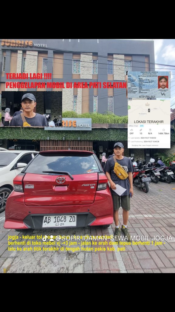 Aldilanto's tweet photo. Penggelapan mobil di pati selatan. Daerah kayen. Lepas gps di area hutan di daerah situ. Sapa tau warga pati blora purwodadi dan sekitarnya sapa tau ada yang lihat. Info lain di postingan saya setelah ini https://t.co/ttcOkmyS8J