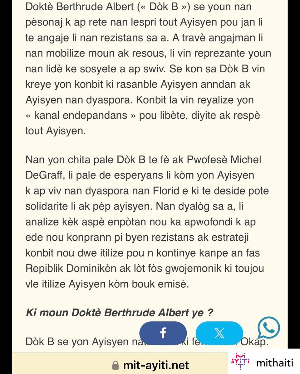 MITHaiti's tweet photo. 28 oktòb = #JounenKreyòl. Men, se chak jou n dwe selebre lang nou. Ochan Ayibobo pou nou tout k ap kore kreyòl la kòm sa dwa nan lojik #ToutMounSeMoun #ToutLangSeLang. Se pou sa n pibliye yon resous sou angajman Grenadyèz @Bertrhude @P4Hglobal sou kanal la https://t.co/zlVrt3EjAh https://t.co/8p4gVIPVSu