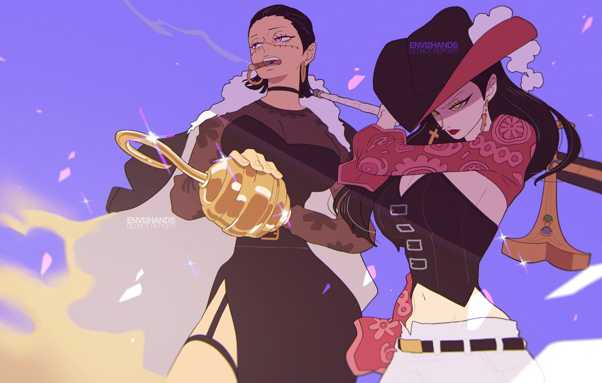 I drew Crocomom + Femhawk in the Ishitani/fan letter style!! #ONEPIECE #ONEPIECEFANLETTER