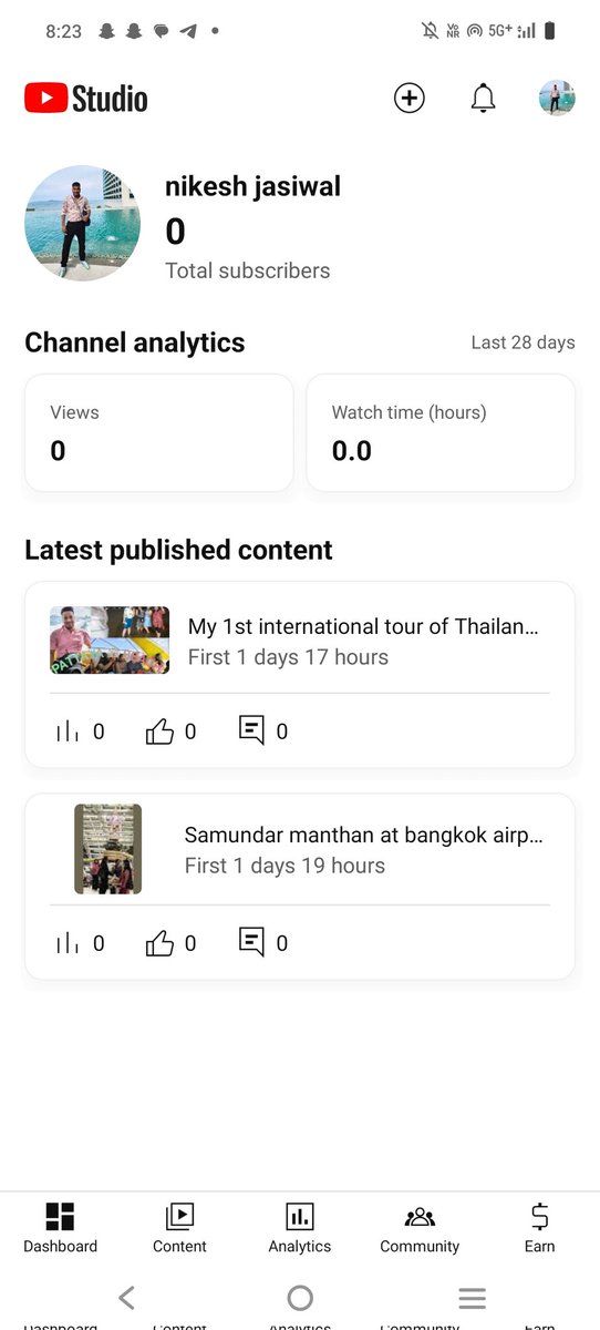 NikeshNikesh095's tweet photo. @TeamYouTube @YouTubeCreators @YouTube  what is this not a single view on new created channel???? https://t.co/o64y4WqV8I