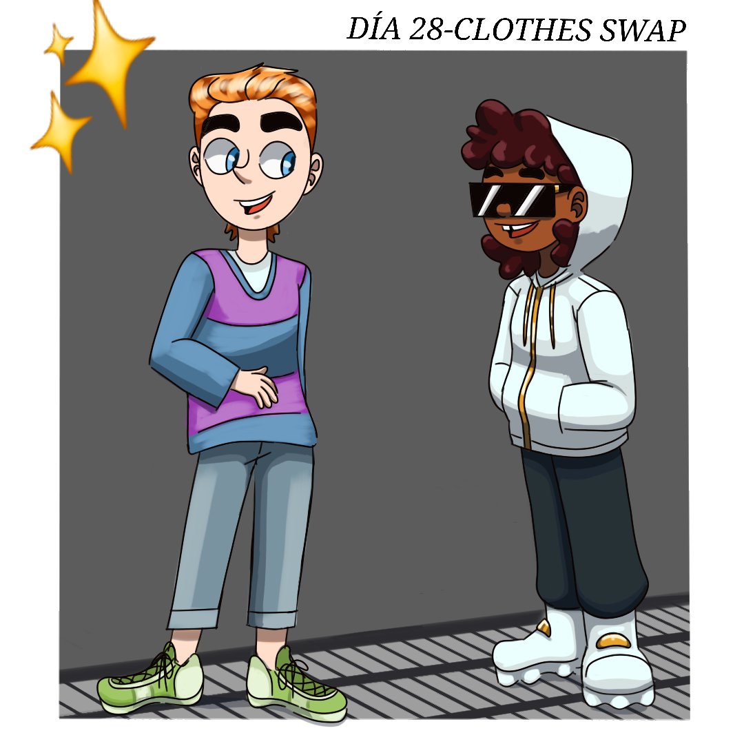Chavz_art05's tweet photo. 28-Clothes swap 🔀
#devzel #devzeltober #devzeltober2024 https://t.co/dF8tyn1f8l