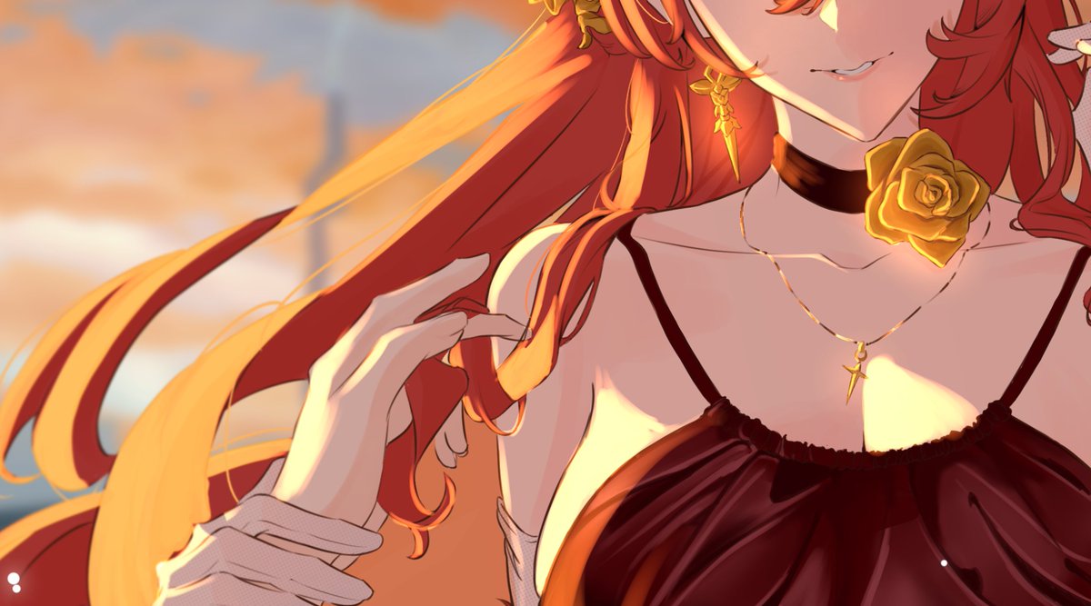 _juukyuu's tweet photo. "I was right" 

"About what?"

"Your hair." Kafka threads her fingers through it, relished in the feeling of silky locks against bare skin. "It's aflame." 

#kafhime #hsr https://t.co/w689Ilj9IA