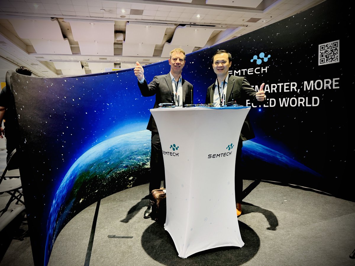SemtechCorp's tweet photo. Thrilled to be here at the #IoTCon 2024 event!
Make sure to stop by and meet with our team for an enlightening experience into the world of low-power, long-range solutions!
#Semtech #LoRa #LoRaWAN #IoT #IoTCon2024 #Packetworx https://t.co/UUEGoOYlN7