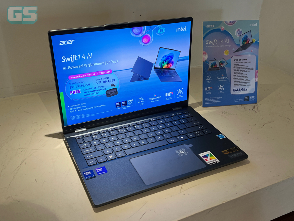 GamerSantaiMY's tweet image. Hello kawan-kawan! Rakan kami berada di acara pelancaran &quot;Acer Thin and Light Device Launch!&quot;

Inilah sekilas pandang untuk Acer Swift 14 AI 💻 Kami akan maklumkan info lengkap sekitar hari ini.

#AcerSwift14AI #MyAcer