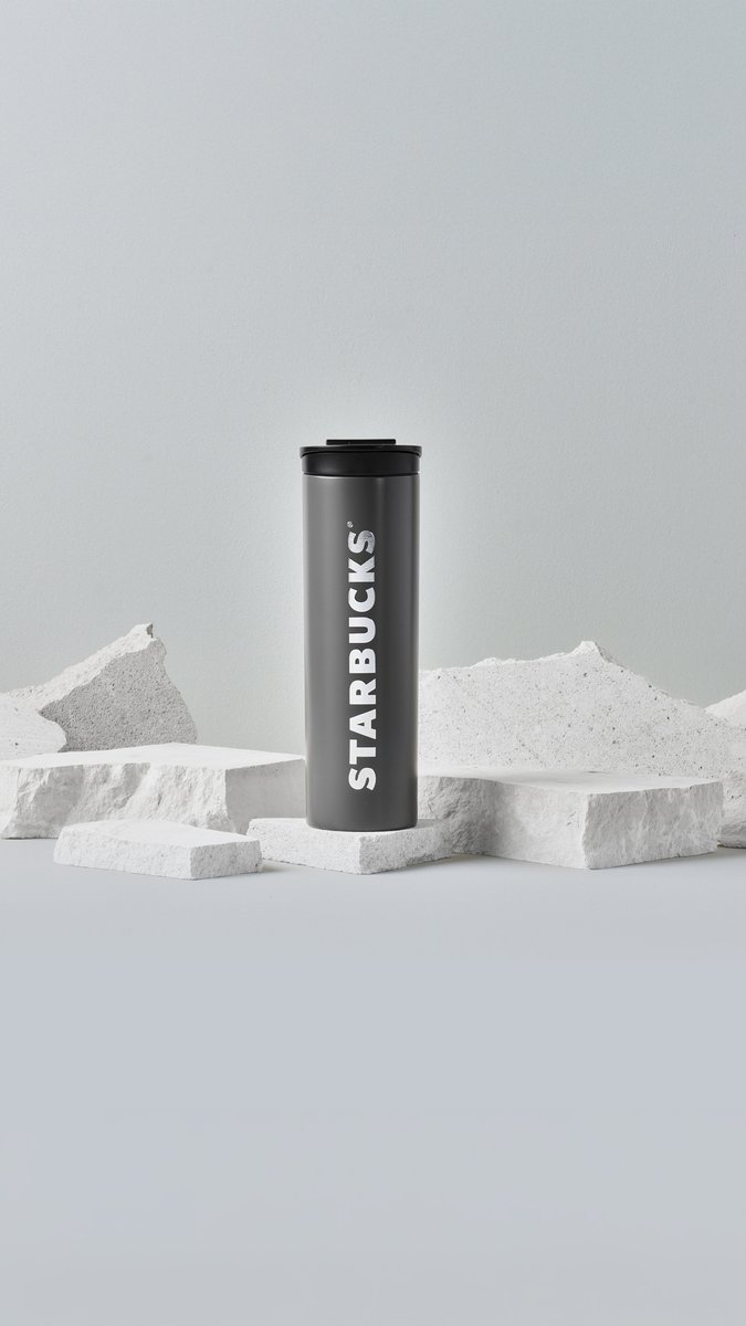 euforicks's tweet photo. My fav Starbucks Charcoal Daze Tumbler Series. We prepared all the props and grey background. and we did digital imaging for the stones to create more space rock environment https://t.co/fNWKLk98uE