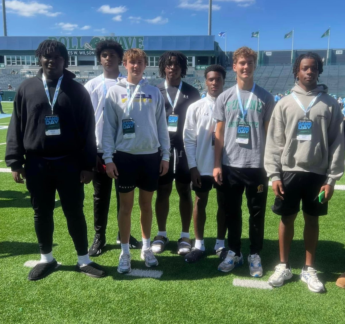 Had a wonderful time at the Tulane game day visit vs Rice. <a href="/ash_trojanFB/">Alexandria Football</a> ‘27 is loaded with talent!! <a href="/AlexFontenot27/">Alex Fontenot</a> <a href="/lofton1516/">Peter Lofton</a> <a href="/D1Jay44/">Jaden Bayonne 3⭐️</a> <a href="/J_Terry11/">Jaytun (JT) Terry</a> <a href="/karsensellers/">Karsen Sellers ‘27 QB - ASH Trojans</a> <a href="/K_himothy/">Jakyrin Griffin</a> <a href="/GreenWaveFB/">Tulane Football</a>