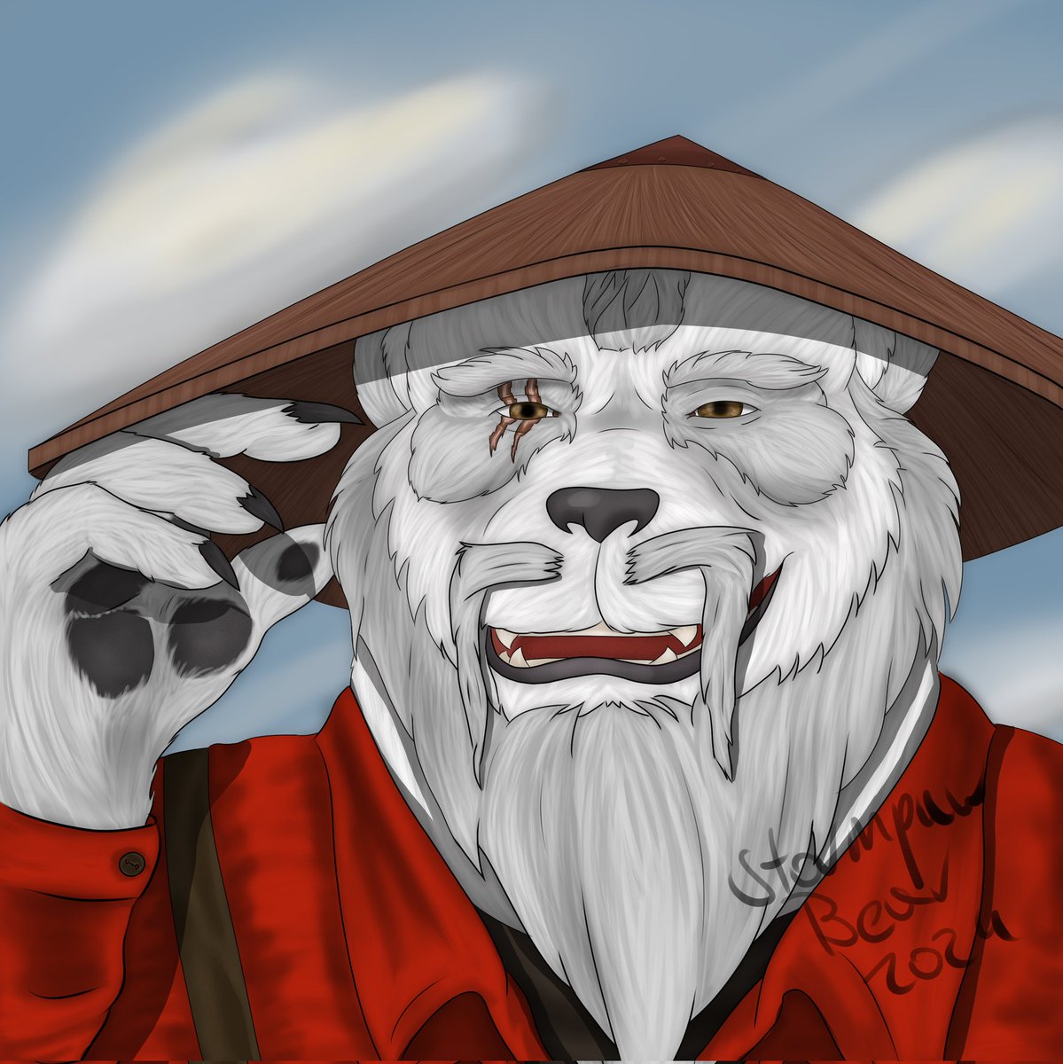 Had an art trade with <a href="/ZhenjingArt/">Chester the Ol' bear</a> and there's my part of it! Was a pleasure and fun to draw old man Guan!

#pandaren #art #warcraftart #warcraft