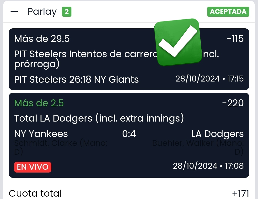SE PRENDIÓ EL CERRO 🔥🔥🔥!!

EL REY DE LA #NFL LO VOLVIÓ A HACER 🔥 !!

DÍA PERFECTO EN MI GRUPO PREMIUM ✅️✅️ !!!

Chulaaadas de Apuestas 🫶 !!

Se los he dicho, sólo confíen en mí y yo los haré ganar 💚 !!

¿Me Seguiste? Deja ❤️ y pasa a Cobraaaar Caraajoooo 🫶 !!!