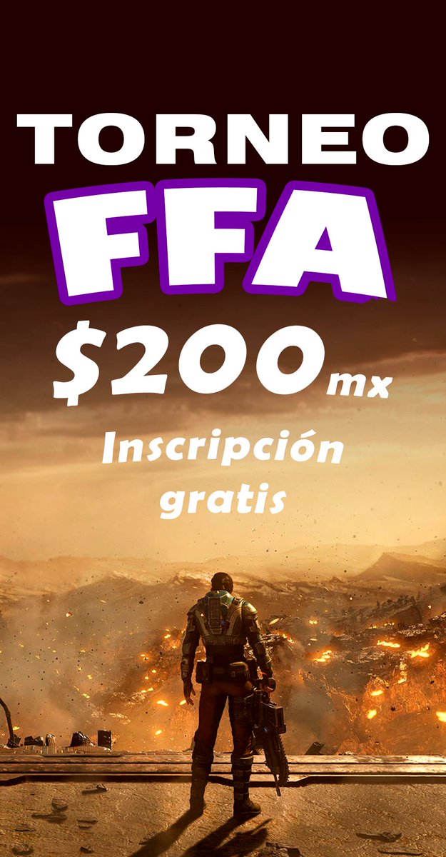 Ven a participar en este torneo de FFA 🏆
RT´s y❤️ se aprecian
El torneo será el día 2 NOV, manda dm para el registro #GearsofWar #gears5 #competitivo #creadoresdecontenido #twitchgamer