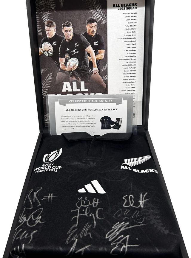 オールブラックス RWC2023 チーム 直筆サインジャージ 限定Box オール