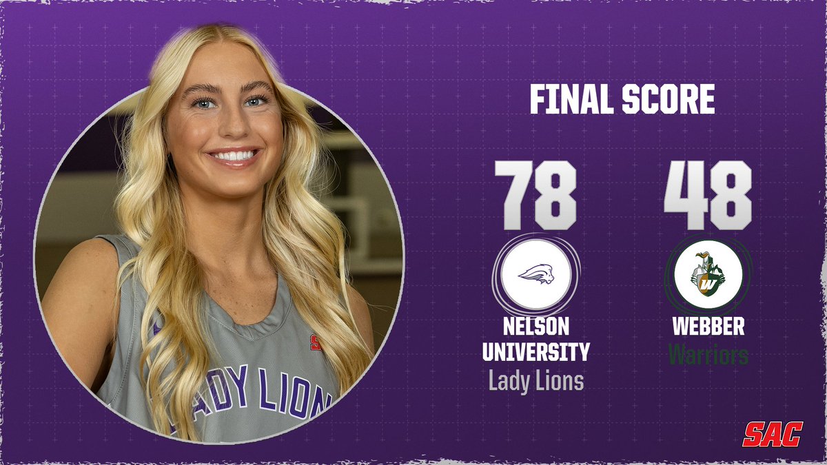 The Lady Lions ROAR into 2024-25 with a statement win! 🏀🔥 Kate Miller leads the pack with 21 points &amp; 13 rebounds as Nelson University takes down Webber 78-48 🦁

Read More ➡️ nelsonlions.com/news/2024/10/2…