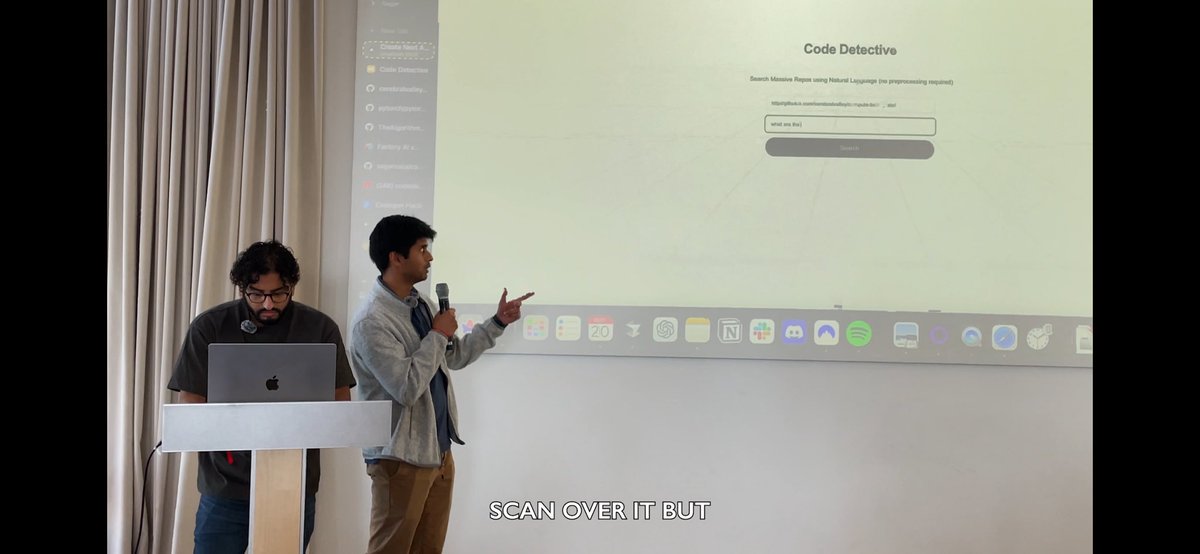 AlexReibman's tweet image. 6/ CodeDetective

Intelligent chat-with-codebase that helps new engineers onboard and longtime engineers navigate huge repos
 
@sagarsaija