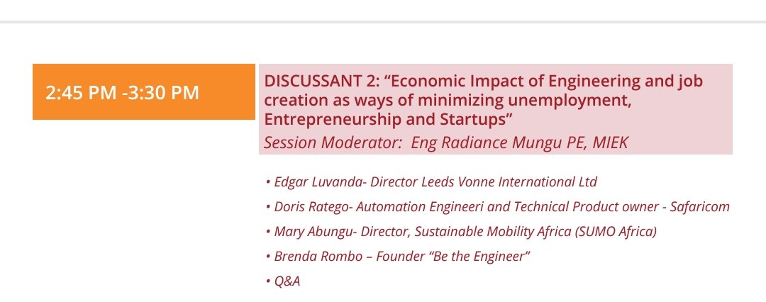 maryabungu's tweet image. Glad to be speaking at the 31st IEK international convention in Mombasa. 
I will be discussing the impact of engineering on the economy and navigating the entrepreneurial space as an engineer. 
#IEKConvention2024
#EngineeringImpact
#WomenInEngineering
#KenyaEngineers
#SUMOAfrica