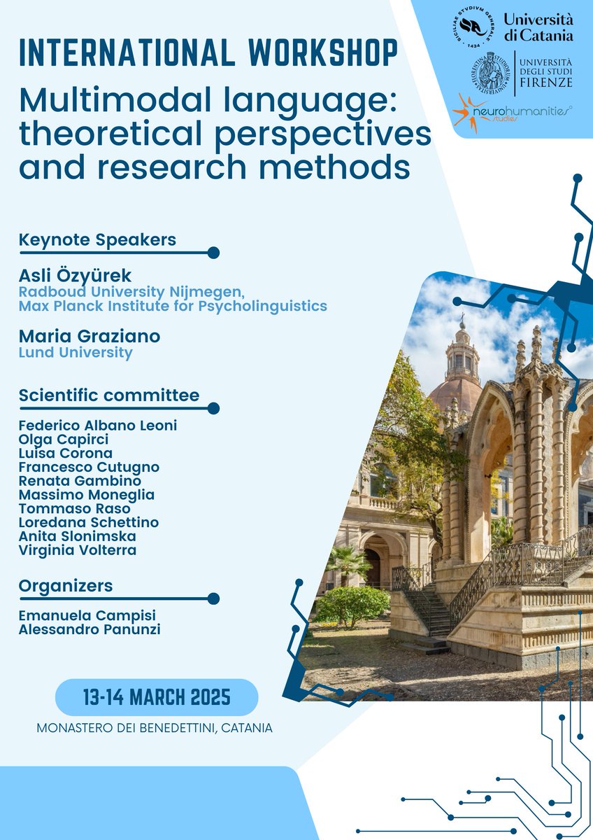 emanuela campisi (@manucampisi5) on Twitter photo It is with great pleasure that, together with my colleague Alessandro Panunzi, I announce the Call for Papers for the workshop "Multimodal Language: Theoretical Perspectives and Research Methods", which will be held at <a href="/DisumUnict/">Disum Unict</a>! drive.google.com/file/d/1ToZdS6… It is with great pleasure that, together with my colleague Alessandro Panunzi, I announce the Call for Papers for the workshop "Multimodal Language: Theoretical Perspectives and Research Methods", which will be held at <a href="/DisumUnict/">Disum Unict</a>! drive.google.com/file/d/1ToZdS6…