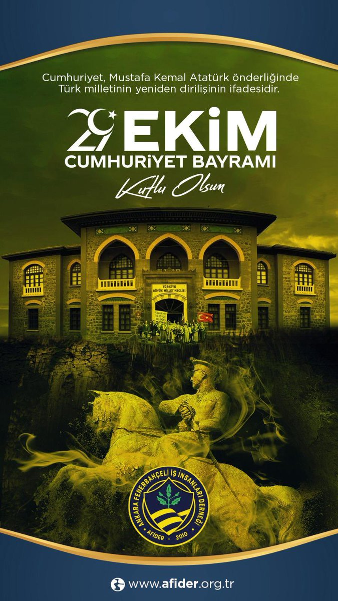 Bağımsızlığımızı borçlu olduğumuz başta Mustafa Kemal Atatürk ve silah arkadaşları ile canlarını feda eden tüm şehitlerimizi rahmet ve minnetle anıyoruz. YAŞASIN CUMHURİYET! 🇹🇷🇹🇷🇹🇷🇹🇷
<a href="/Fenerbahce/">Fenerbahçe SK</a> @fbskdernekler #29EkimCumhuriyetBayramı