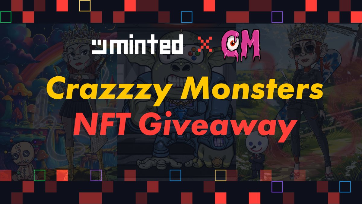 🦧 Crazzzy Monsters NFT Giveaway 🦧

<a href="/CrazzzyMonsters/">Crazzzy Monsters | Gen2 on @Cryptocomnft |</a> is launching their Gen 2 NFT collection and celebrating with #mintheads and #CROFam by giving away 7️⃣ OG + 3️⃣ Gen 2 NFTs! 🌟

Show your support 💪🏻 &amp; join our Gleam campaign to win 🎁

🐵 Oct 29, 8:30 AM UTC - Nov 4, 8:30 AM