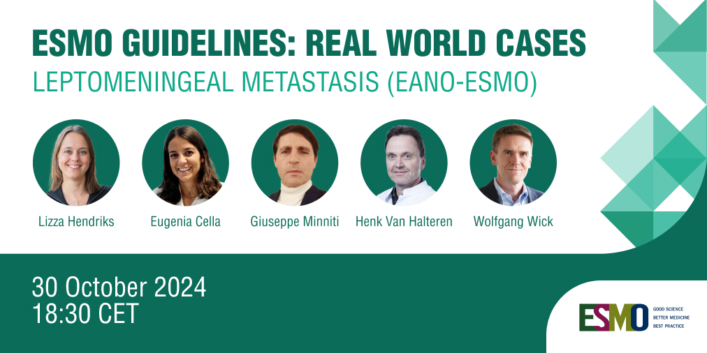 ESMO - Eur. Oncology (@myesmo) on Twitter photo 👉 There is still time to join this discussion on #LeptomeningealMetastasis. Get your questions answered to implement the #ESMOGuidelines in real clinical settings.
🔗Register now: ow.ly/vFfB50TNj20
<a href="/HendriksLizza/">Lizza Hendriks</a> <a href="/gminniti2012/">giuseppe Minniti</a> <a href="/wick_wolfgang/">Wolfgang Wick 🇪🇺</a> 👉 There is still time to join this discussion on #LeptomeningealMetastasis. Get your questions answered to implement the #ESMOGuidelines in real clinical settings.
🔗Register now: ow.ly/vFfB50TNj20
<a href="/HendriksLizza/">Lizza Hendriks</a> <a href="/gminniti2012/">giuseppe Minniti</a> <a href="/wick_wolfgang/">Wolfgang Wick 🇪🇺</a>