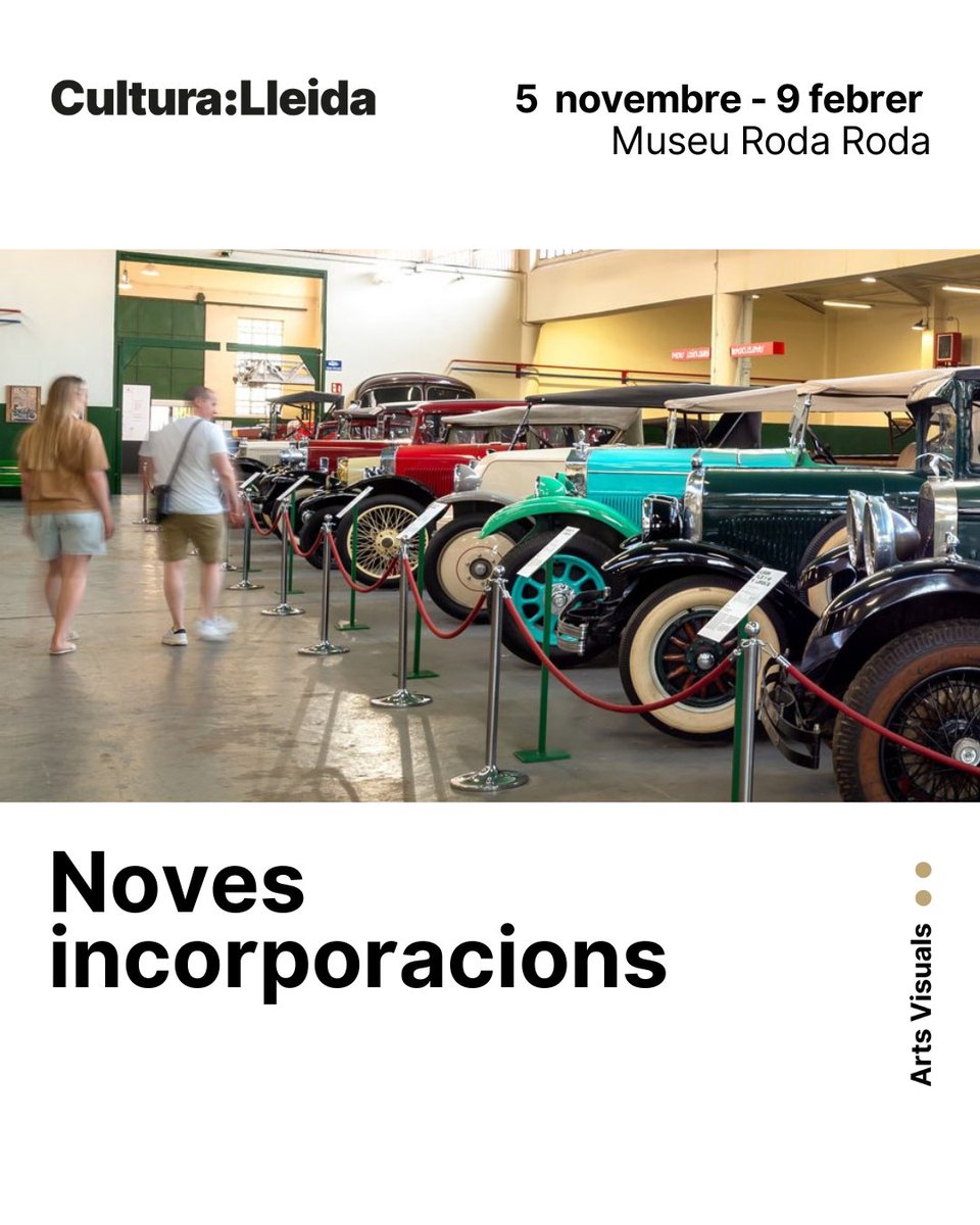 cultura_lleida's tweet photo. 🚘 Noves incorporacions al Museu Roda Roda de Lleida! Aquesta selecció de peces, donades per particulars, és una mostra fascinant de la història de l'automoció i la mecànica. 

🗓️ Del 5 de novembre de 2024 al 9 de febrer de 2025

#cultura #culturalleida #agendacultura #lleida https://t.co/KFW8DNN9Cv